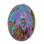 Psychedelic Cornflower Blue en Magenta Hibiscus Dartbord (Voorkant Links)