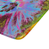 Psychedelic Cornflower Blue en Magenta Hibiscus Snijplank (Hoek)