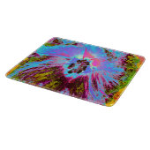 Psychedelic Cornflower Blue en Magenta Hibiscus Snijplank (Hoek)
