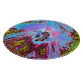 Psychedelic Cornflower Blue en Magenta Hibiscus Snijplank (Hoek)