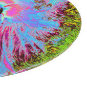 Psychedelic Cornflower Blue en Magenta Hibiscus Snijplank (Hoek)