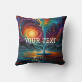 Psychedelic Cosmic Vortex - Verbluffende Abstracte Kussen (Achterkant)