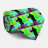 Psychedelic Court Basketball Stropdas (Opgerold)