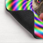 Psychedelic Crazy Pug Dog Muismat (Hoek)