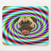 Psychedelic Crazy Pug Dog Muismat (Voorkant)