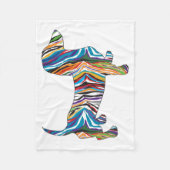 Psychedelic Dachshund Fleece Deken (Voorkant)
