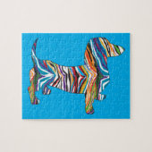 Psychedelic Dachshund Legpuzzel (Horizontaal)