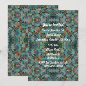 Psychedelic Daisies Art Party Kaart (Voorkant / Achterkant)