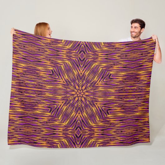 Psychedelic Daisy 1 Fleece Deken (In situ)