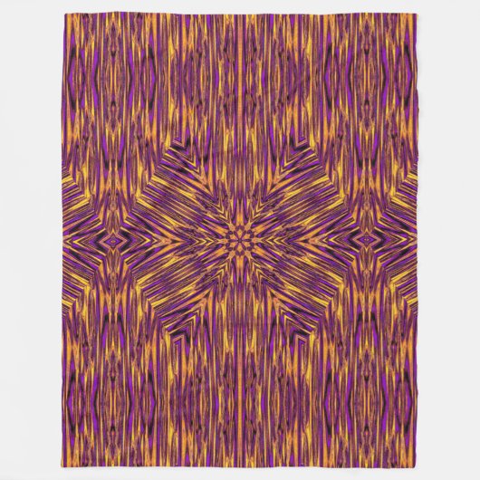 Psychedelic Daisy 1 Fleece Deken (Voorkant)
