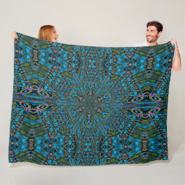 Psychedelic Daisy 2 Fleece Deken