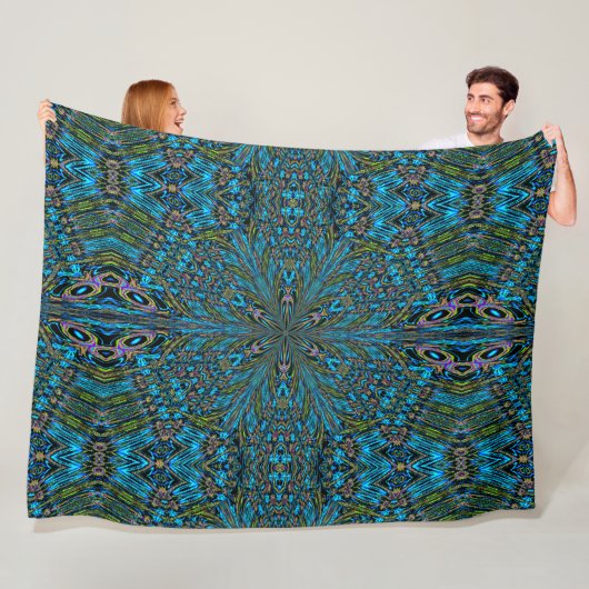 Psychedelic Daisy 2 Fleece Deken (In situ)