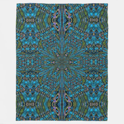 Psychedelic Daisy 2 Fleece Deken (Voorkant)
