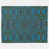 Psychedelic Daisy 2 Fleece Deken (Voorkant (Horizontaal))