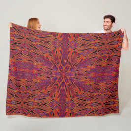 Psychedelic Daisy 3 Fleece Deken