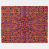 Psychedelic Daisy 3 Fleece Deken (Voorkant (Horizontaal))