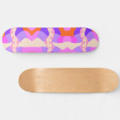 Psychedelic Daisy Chain Patchwork - Roze Paarse 2 Persoonlijk Skateboard (Horizontaal)
