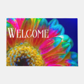 Psychedelic Daisy Doormat Deurmat (Voorkant)