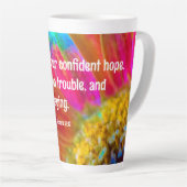 Psychedelic Daisy Romeinen 12:12 Latte Mok (Rechterhoek)
