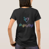 Psychedelic Dance Mania Muzieknoten T-Shirt (Achterkant)