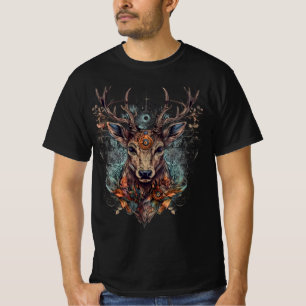 Psychedelic Deer Spirit Shirt - Tribal Animal Tas