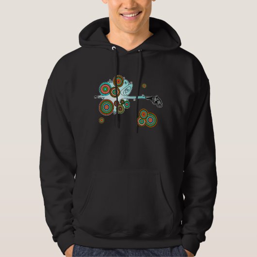 Psychedelic Derringer Vector Hoodie (Voorkant)