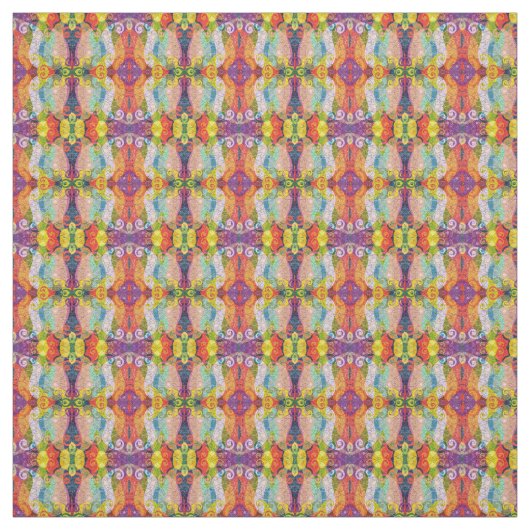 Psychedelic Design Fabric Stof (Swatch)
