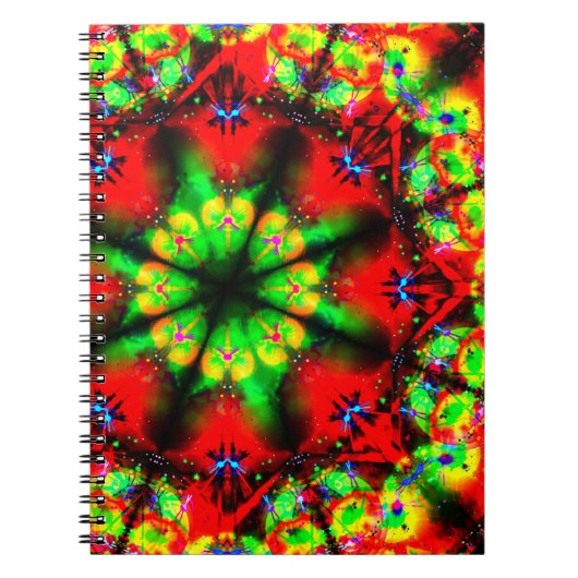Psychedelic Design Mandala Notitieboek (Voorkant)
