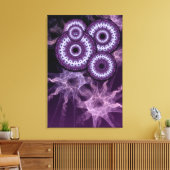 Psychedelic Deuropeningen Paarse Fantasy Canvas Afdruk (Insitu (Woonkamer))