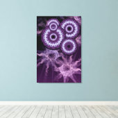 Psychedelic Deuropeningen Paarse Fantasy Canvas Afdruk (Insitu (Houten vloer))