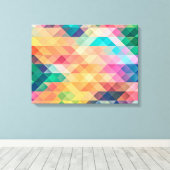 Psychedelic Diamonds en driehoeken Canvas Afdruk (Insitu (Houten vloer))