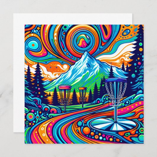 Psychedelic Disc Golfbaan (Voorkant / Achterkant)