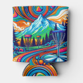 Psychedelic Disc Golfbaan Blikjeskoeler (Voorkant)