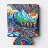 Psychedelic Disc Golfbaan Blikjeskoeler (Achterkant)