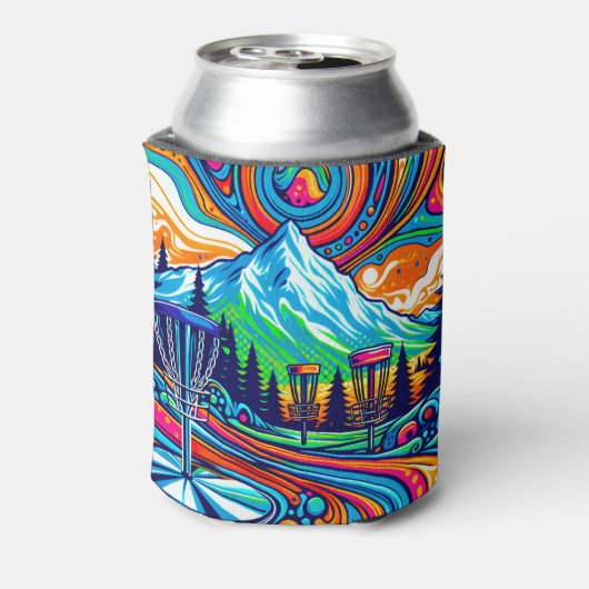 Psychedelic Disc Golfbaan Blikjeskoeler (Blikje Achterkant)