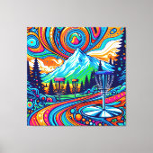 Psychedelic Disc Golfbaan Canvas Afdruk (Voorkant)