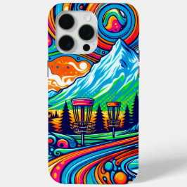 Psychedelic Disc Golfbaan iPhone 15 Pro Max Hoesje