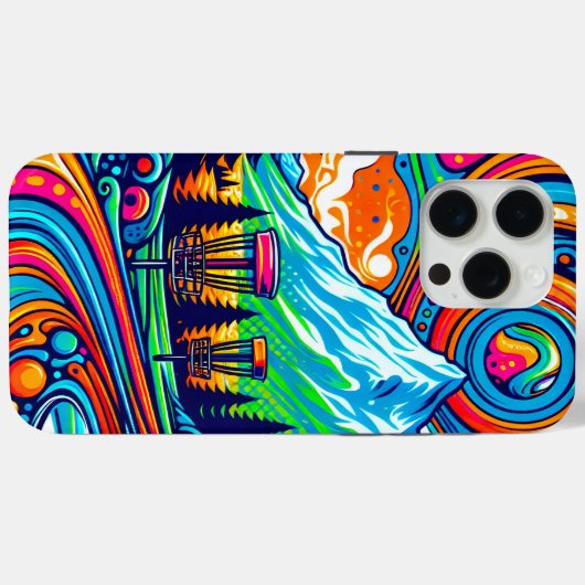Psychedelic Disc Golfbaan Case-Mate iPhone Case (Achterkant (horizontaal))