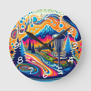 Psychedelic Disc Golfbaan in de bergen Ronde Klok