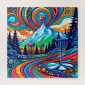 Psychedelic Disc Golfbaan Legpuzzel (Verticaal)