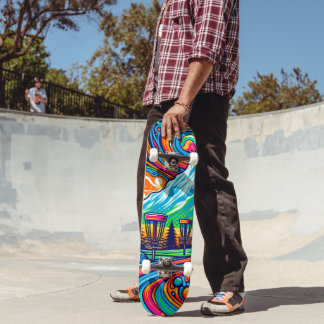 Psychedelic Disc Golfbaan Persoonlijk Skateboard