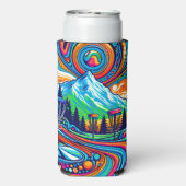 Psychedelic Disc Golfbaan Seltzer Blikjeskoeler (Seltzer Achterkant)