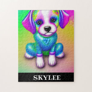 PSYCHEDELIC DOG GEPUBLICEERD MET GEPERSONALISEERDE LEGPUZZEL