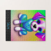 PSYCHEDELIC DOG GEPUBLICEERD MET GEPERSONALISEERDE LEGPUZZEL (Horizontaal)