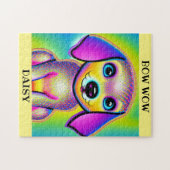 PSYCHEDELIC DOG GEPUBLICEERD MET GEPERSONALISEERDE LEGPUZZEL (Horizontaal)