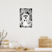 Psychedelic Dog Poster (Keuken)