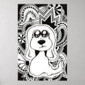 Psychedelic Dog Poster (Voorkant)