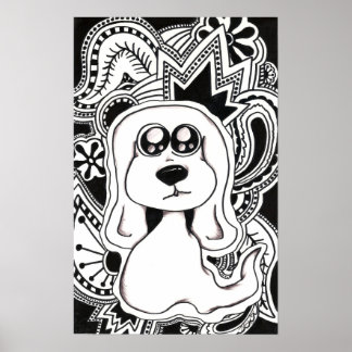 Psychedelic Dog Poster