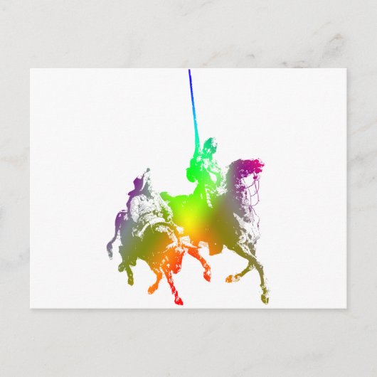 Psychedelic Don Quixote en Sancho Panza Briefkaart (Voorkant)