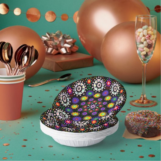Psychedelic Dot Mandala Papieren Kommen (Multi)